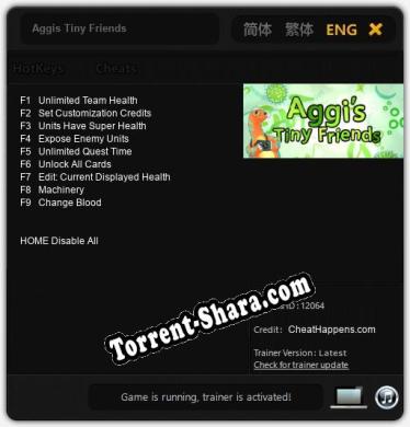 Aggis Tiny Friends: ТРЕЙНЕР И ЧИТЫ (V1.0.77)