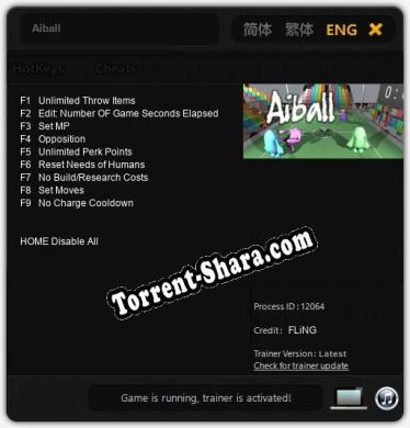 Трейнер для Aiball [v1.0.6]