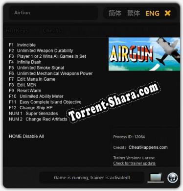 AirGun: Трейнер +14 [v1.8]