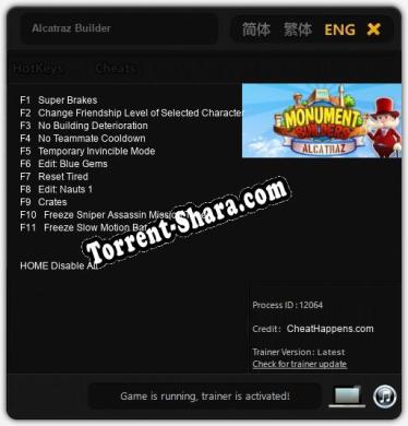 Alcatraz Builder: ТРЕЙНЕР И ЧИТЫ (V1.0.4)