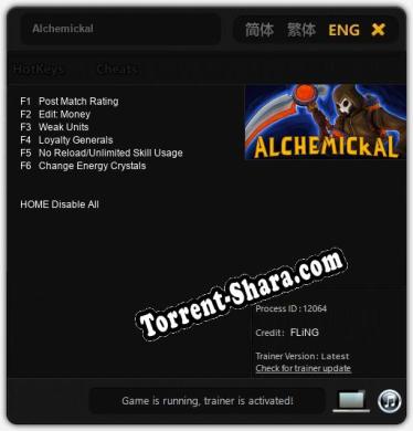 Alchemickal: Трейнер +6 [v1.6]