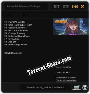Alchemist Adventure Prologue: ТРЕЙНЕР И ЧИТЫ (V1.0.69)