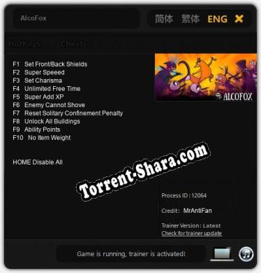 AlcoFox: Трейнер +10 [v1.2]