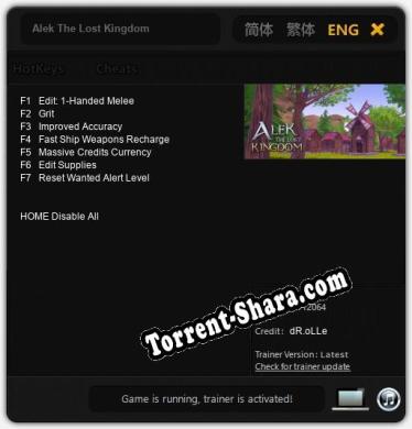 Alek The Lost Kingdom: Трейнер +7 [v1.2]