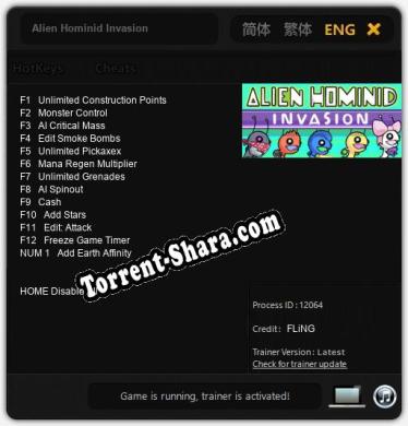 Alien Hominid Invasion: Трейнер +13 [v1.7]