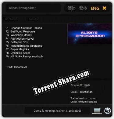 Aliens Armageddon: Трейнер +9 [v1.7]