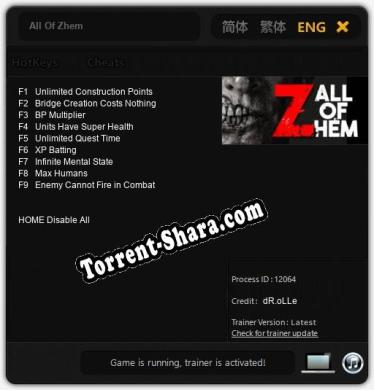 All Of Zhem: Трейнер +9 [v1.3]