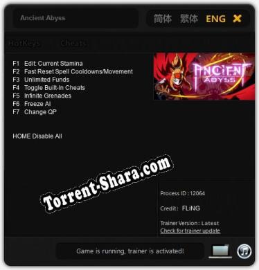 Ancient Abyss: ТРЕЙНЕР И ЧИТЫ (V1.0.50)