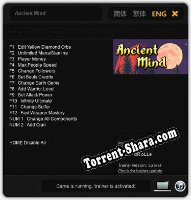 Ancient Mind: Читы, Трейнер +14 [dR.oLLe]