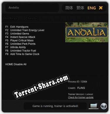 Andalia: Читы, Трейнер +9 [FLiNG]