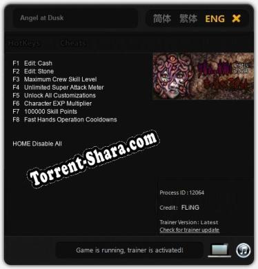 Angel at Dusk: Трейнер +8 [v1.4]