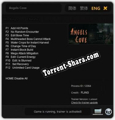 Angels Cove: ТРЕЙНЕР И ЧИТЫ (V1.0.47)