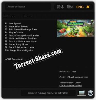 Angry Alligator: Читы, Трейнер +10 [CheatHappens.com]