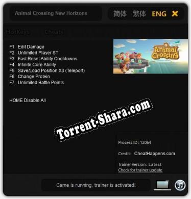 Трейнер для Animal Crossing New Horizons [v1.0.6]