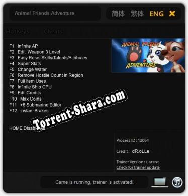Animal Friends Adventure: Читы, Трейнер +12 [dR.oLLe]