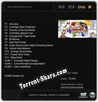 Трейнер для AnimalKingdomcats [v1.0.6]