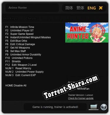 Anime Hunter: Читы, Трейнер +15 [MrAntiFan]