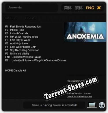 Anoxemia: Трейнер +11 [v1.9]