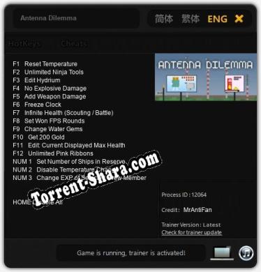 Трейнер для Antenna Dilemma [v1.0.9]