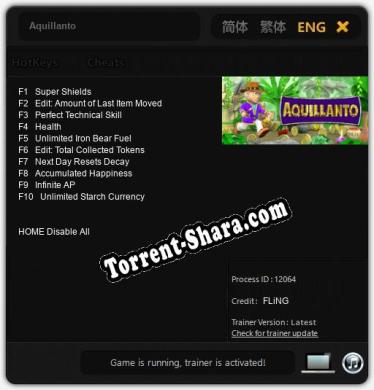 Aquillanto: Трейнер +10 [v1.3]