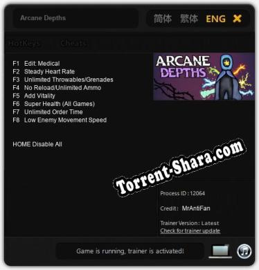 Arcane Depths: Читы, Трейнер +8 [MrAntiFan]