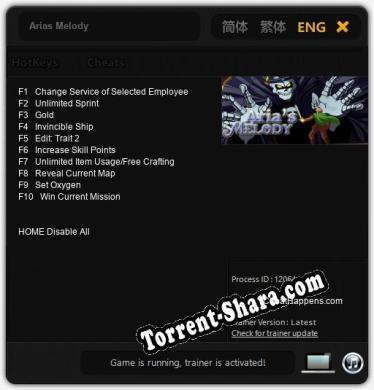 Arias Melody: Читы, Трейнер +10 [CheatHappens.com]