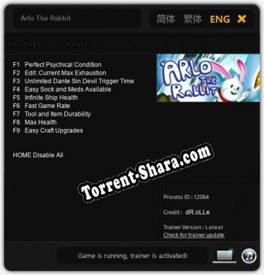 Arlo The Rabbit: Читы, Трейнер +9 [dR.oLLe]