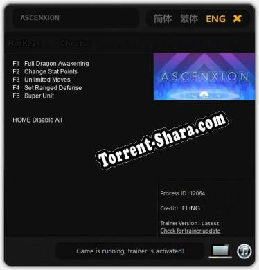 ASCENXION: Трейнер +5 [v1.8]