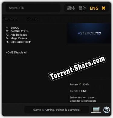 AsteroidTD: ТРЕЙНЕР И ЧИТЫ (V1.0.36)
