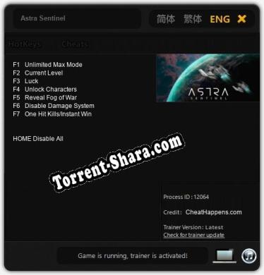 Astra Sentinel: Читы, Трейнер +7 [CheatHappens.com]