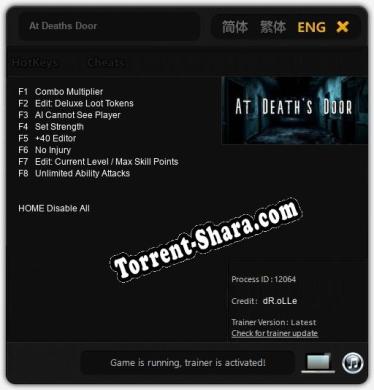 Трейнер для At Deaths Door [v1.0.4]