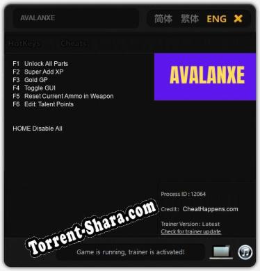 AVALANXE: Читы, Трейнер +6 [CheatHappens.com]