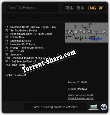 Avoid The Monsters: ТРЕЙНЕР И ЧИТЫ (V1.0.81)