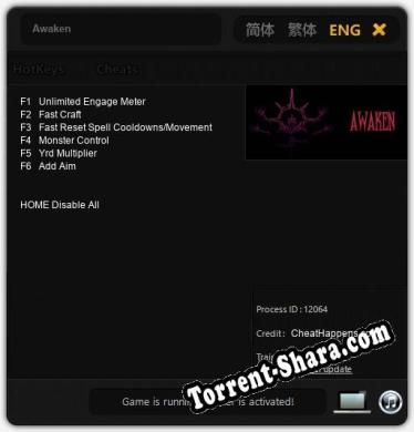 Трейнер для Awaken [v1.0.6]