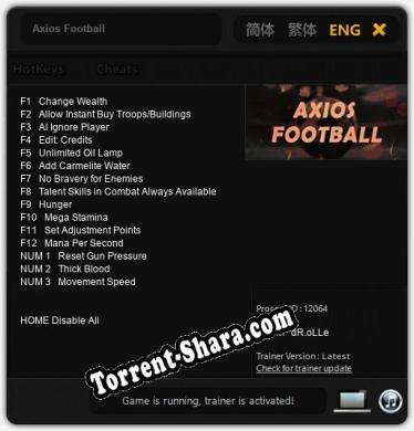 Axios Football: Трейнер +15 [v1.2]