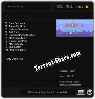 Axolotl Swim: Трейнер +10 [v1.1]