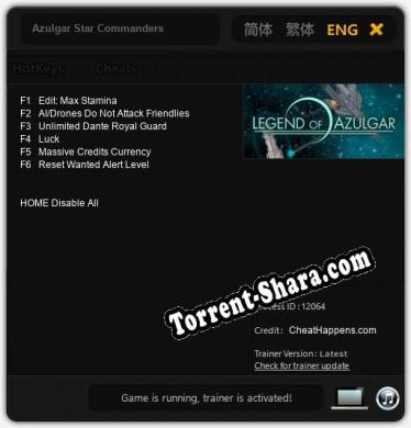 Azulgar Star Commanders: Трейнер +6 [v1.9]