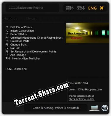 后室重生Backrooms Rebirth: Трейнер +10 [v1.3]