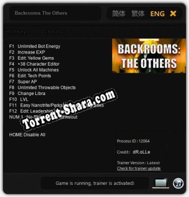 Backrooms The Others: ТРЕЙНЕР И ЧИТЫ (V1.0.68)