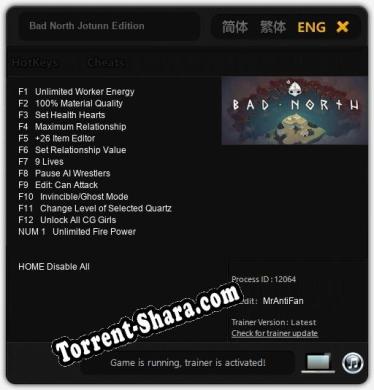 Bad North Jotunn Edition: Трейнер +13 [v1.7]