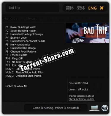 Трейнер для Bad Trip [v1.0.5]