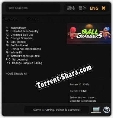 Трейнер для Ball Grabbers [v1.0.8]