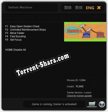 Трейнер для Ballistic Machines [v1.0.4]
