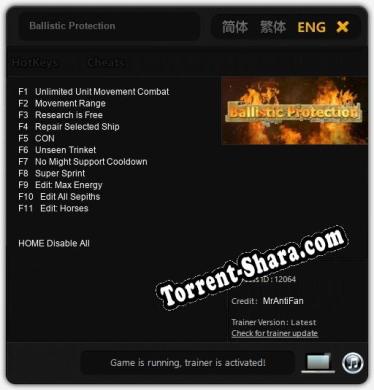 Ballistic Protection: Трейнер +11 [v1.3]