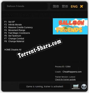 Balloon Friends: ТРЕЙНЕР И ЧИТЫ (V1.0.51)