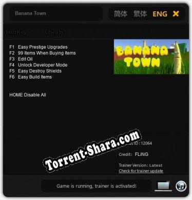 Banana Town: ТРЕЙНЕР И ЧИТЫ (V1.0.74)