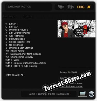 BANCHOU TACTICS: Трейнер +15 [v1.7]