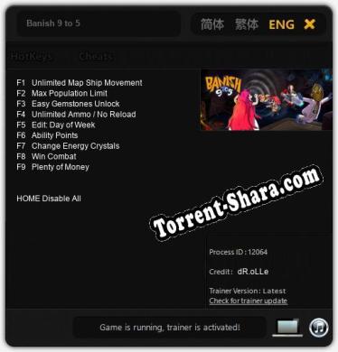 Banish 9 to 5: ТРЕЙНЕР И ЧИТЫ (V1.0.29)