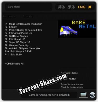Bare Metal: Читы, Трейнер +11 [FLiNG]