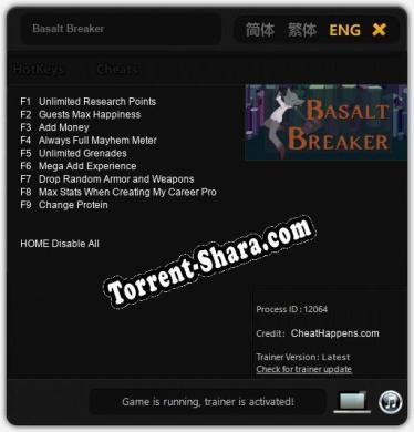 Трейнер для Basalt Breaker [v1.0.2]